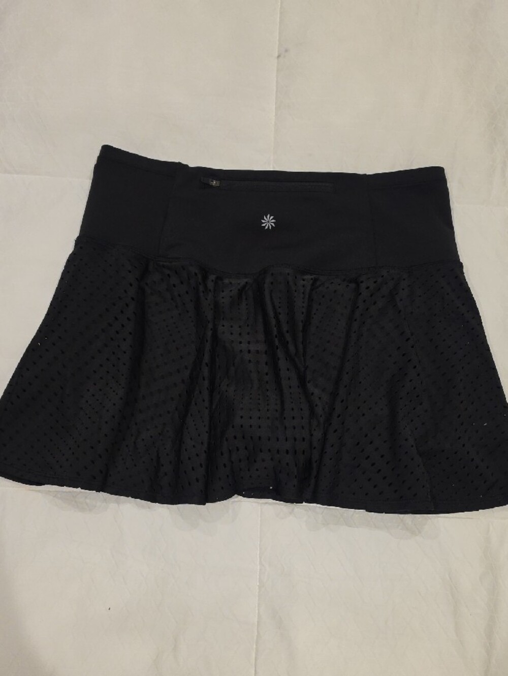 Athleta Black Laser-Cut Circle Skirt with Wide Waistband - Picture 5 of 10